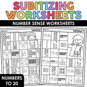 Subitizing Number Worksheets to 20 - Number Sense - Counting Worksheets