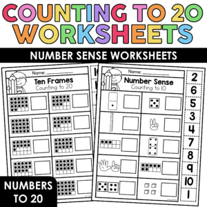 Counting Worksheets to 20 - Number Sense