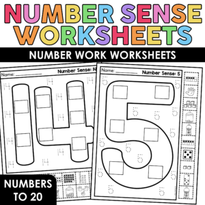Number Sense Worksheets to 20